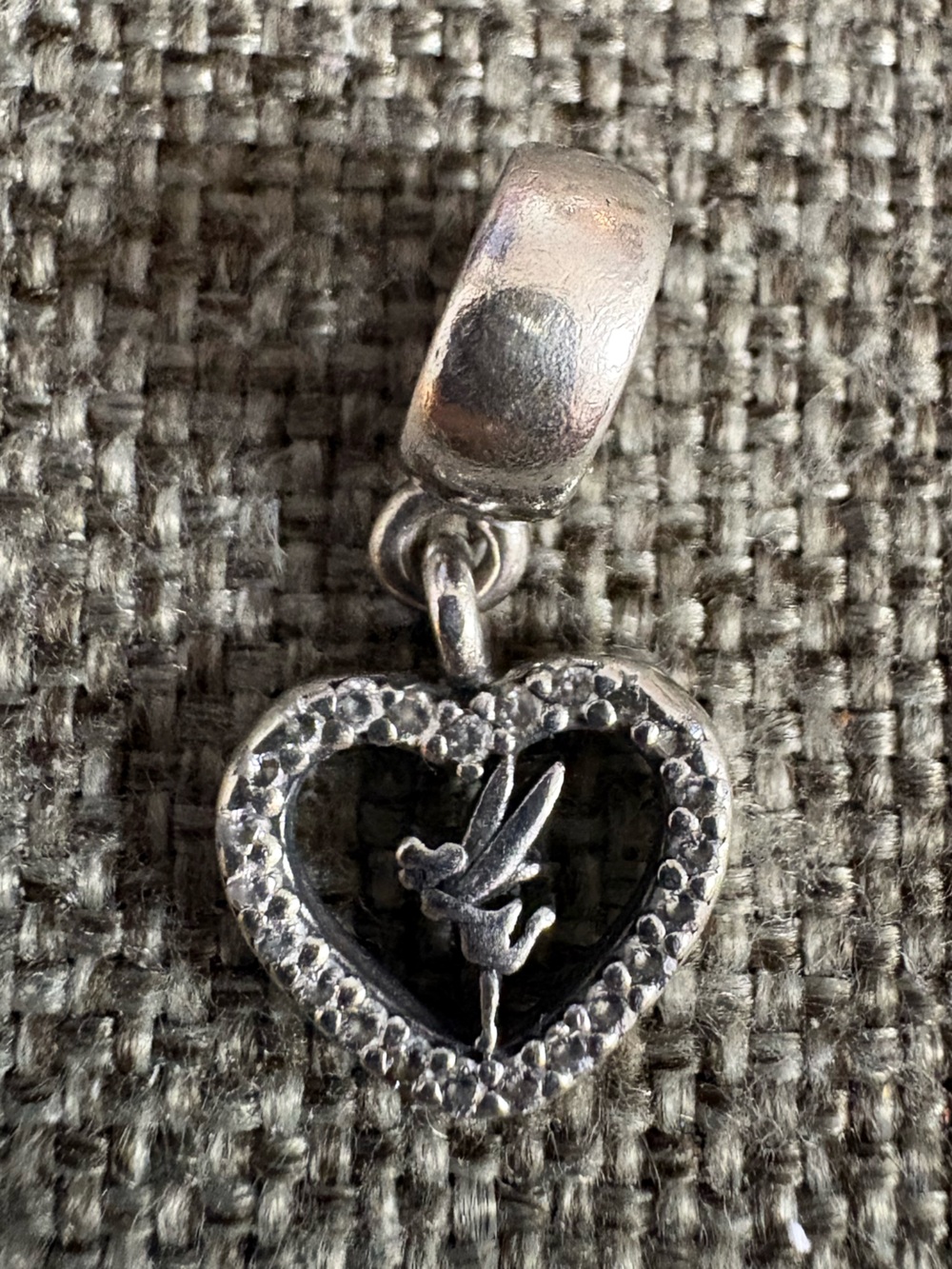 PANDORA Disney Tinker Bell Heart Dangle Charm